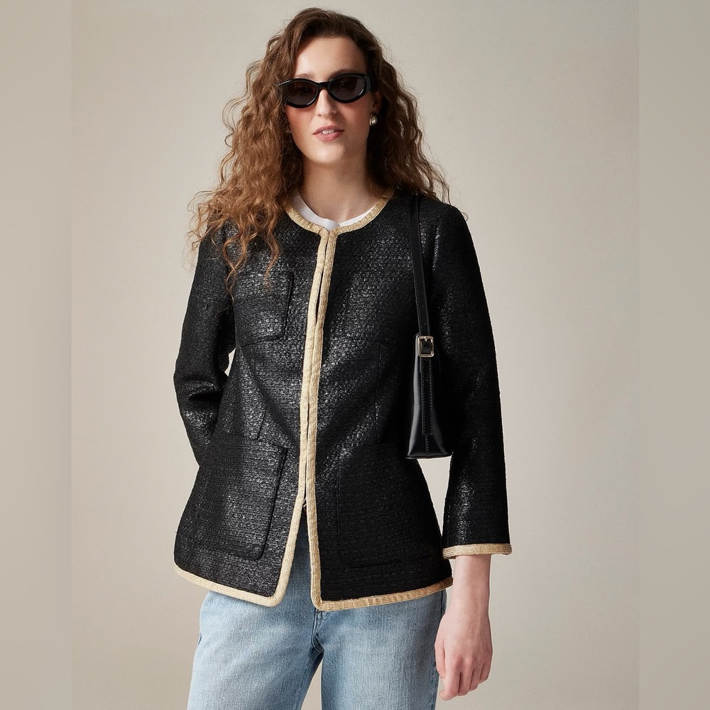 J.Crew Lacquered tweed jacket CI595